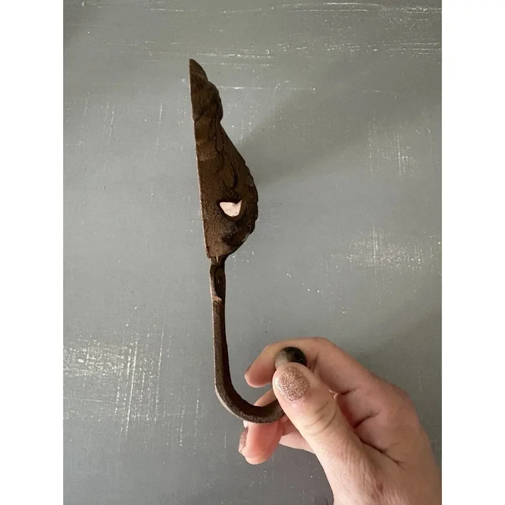 Cast Iron Rooster Chicken Coat Hook Farmhouse Kitchen Large Wall Mount Rustic